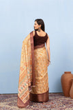 Varanga Cream Designer Dola Silk Saree With Doby Border