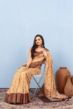 Varanga Cream Designer Dola Silk Saree With Doby Border