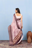 Varanga Light Pink Designer Dola Silk Saree With Doby Border