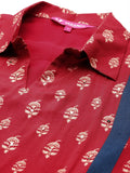 Varanga Women Multicolor Printed Shirt Collar Embellished Co-Ord-Set