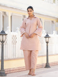 Varanga Women Peach Thread Embroidered Co-Ord Set