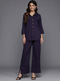 Varanga Women Navy Blue Co-Ord Set