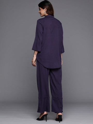 Varanga Women Navy Blue Co-Ord Set