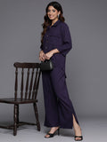 Varanga Women Navy Blue Co-Ord Set