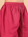 Varanga Women Mandarin Collar Thread Embroidered with Dhoti Salwar Bottom