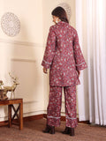 Varanga Women Rust Floral Printed Winter Co-Ord Set