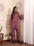 Varanga Women Rust Floral Printed Winter Co-Ord Set