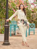 Varanga Women Modern Printed Apple Hem Shirt with Trouser