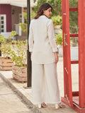 Varanga Women Cut Work and Thread Embroidered Shirt with Flared Palazzo