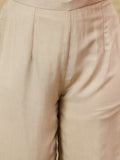 Varanga Women Off-White Co-Ord Set With Contrast Thread Embroidery , Paired With Comfy Ankle-Length Trousers For A Polished Look.