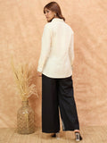 Varanga Women Black And White Co-Ord Set With Thread Work And Sequins Highlighting