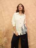 Varanga Women Black And White Co-Ord Set With Thread Work And Sequins Highlighting