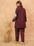 Varanga Women Co-Ord Set With Floral  Patch Work With Embellishment