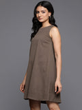 Varanga Women Brown A-Line Dress