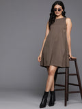 Varanga Women Brown A-Line Dress