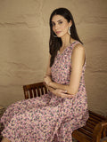 A Floral-Printed Knee-Length Dress With V Neckline Perfect For Turning Heads From Brunch To Evening Outings.