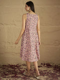 A Floral-Printed Knee-Length Dress With V Neckline Perfect For Turning Heads From Brunch To Evening Outings.
