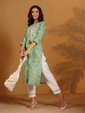 Varanga Bandhani Printed Sequinned Tie-Up Neck Kurta