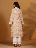 Varanga Women Off White Floral Prnted Straight Kurta