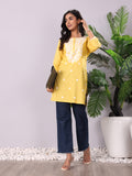 Varanga Women Chikankari Thread Embroidered Kurti With Three Quarter Sleeve.