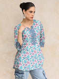 Varanga Women Floral Printed Curved Hem Tunic