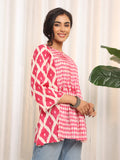 Varanga Women Chevron Printed Flaired Sleeve Tunic