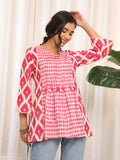 Varanga Women Chevron Printed Flaired Sleeve Tunic