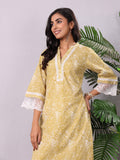 Varanga Women Paisely Printed Lace Detailed Flared Sleeve Kurta