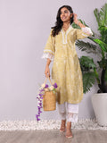 Varanga Women Paisely Printed Lace Detailed Flared Sleeve Kurta