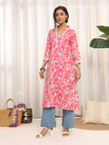 Varanga Women V Neck Tropical Printed Kurta