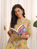 Varanga Women V Neck Floral Printed Kurta