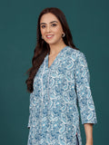 Varanga Women Paisely Printed V Neck Straight Kurta