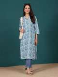 Varanga Women Paisely Printed V Neck Straight Kurta