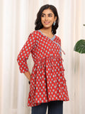 Varanga Women Jaipuri Printed Angrakha Style Tunic