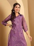 Varanga Women Premium Bandhani Floral Printed Shirt Kurta