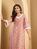 Varanga Women Ethnic Floral Printed Flared Sleeve Kurta