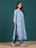 Varanga Women Floral Printed V Neck Kurta