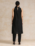 Black Halter Neck Straight Kurta