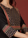 Varanga Women Jaipuri Ethnic Printed Yoke Straight Kurta