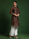 Varanga Women Premium Bandhani Floral Printed Shirt Kurta