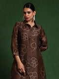 Varanga Women Premium Bandhani Floral Printed Shirt Kurta