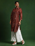 Varanga Women Premium Bandhani Floral Printed Shirt Kurta