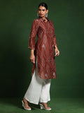 Varanga Women Premium Bandhani Floral Printed Shirt Kurta
