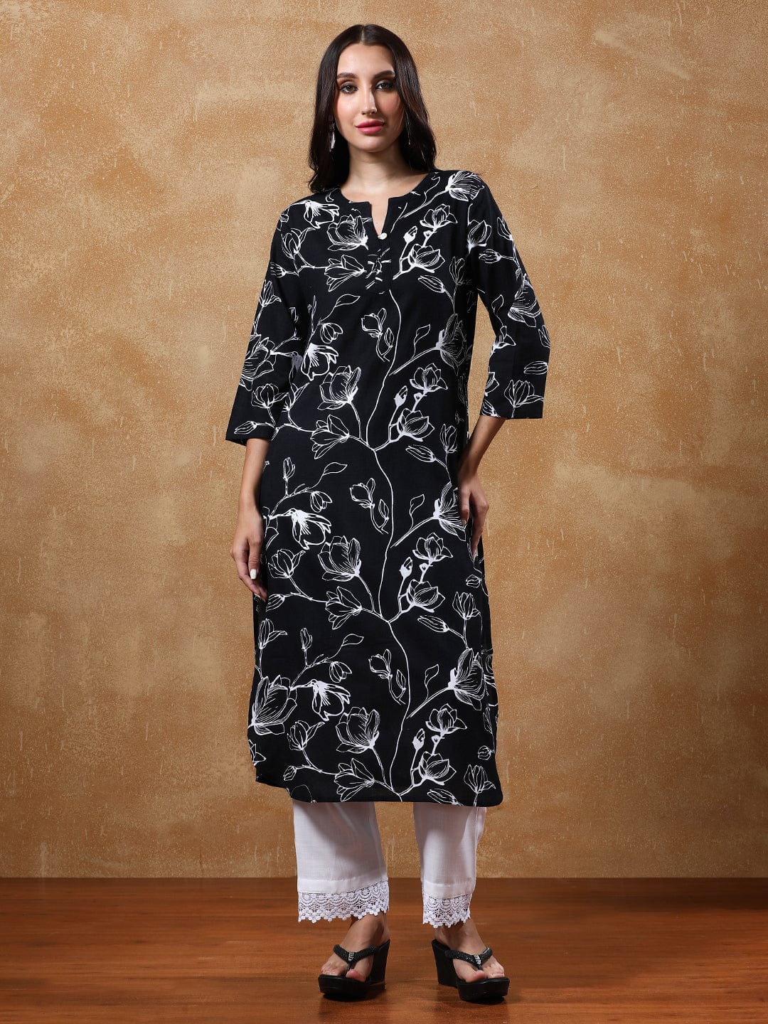 Women Lace Detailed Regular Palazzo