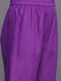Varanga Women Purple Zari Embroidered A-Line Kurta Set