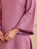 Varanga Women Purple Fringed V Neck Kurta Set