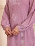 Varanga Women Long Puff Sleeve Velvet Kurta With Trouser .