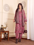 Varanga Women Mauve Floral Printed Pashmina Straight Kurta Paired With Bottom