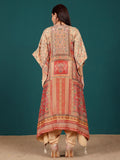 Varanga Women Ethnic Printed Mirror & Gota Embelished Kaftan With Dhoti Pants