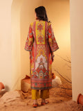 Varanga Women Olive Ethnic Floral Printed Gota Embellished Flared Sleeve Kurta With Solid Trouser.